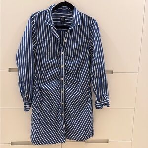 Organic Cotton Ruched Mini Shirtdress/Gap